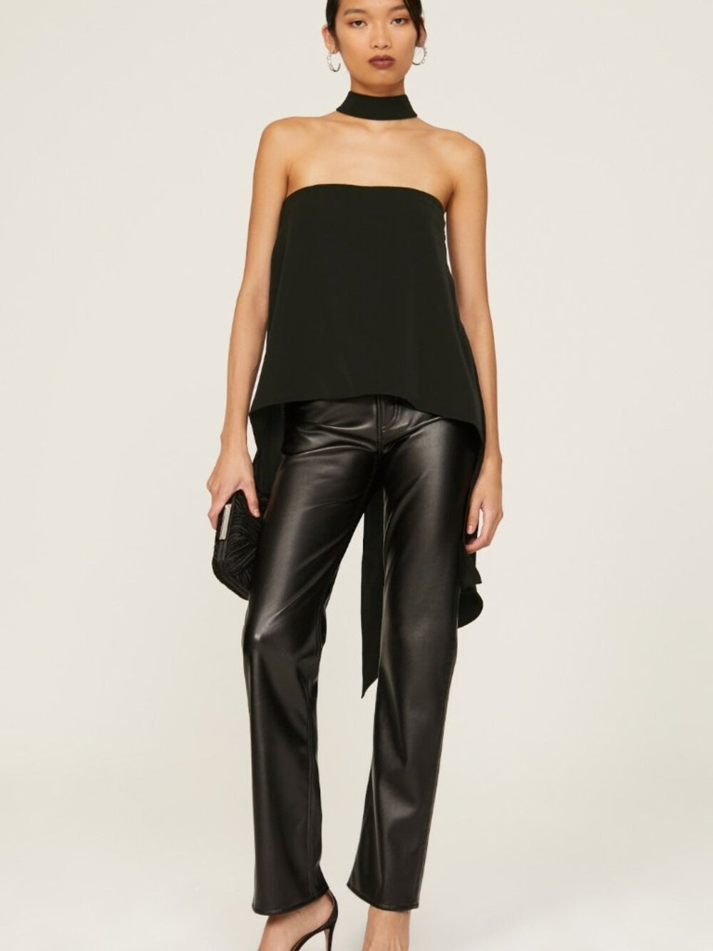 $325 Sachin & Babi Black Blythe Halter Top Size 6 NWT